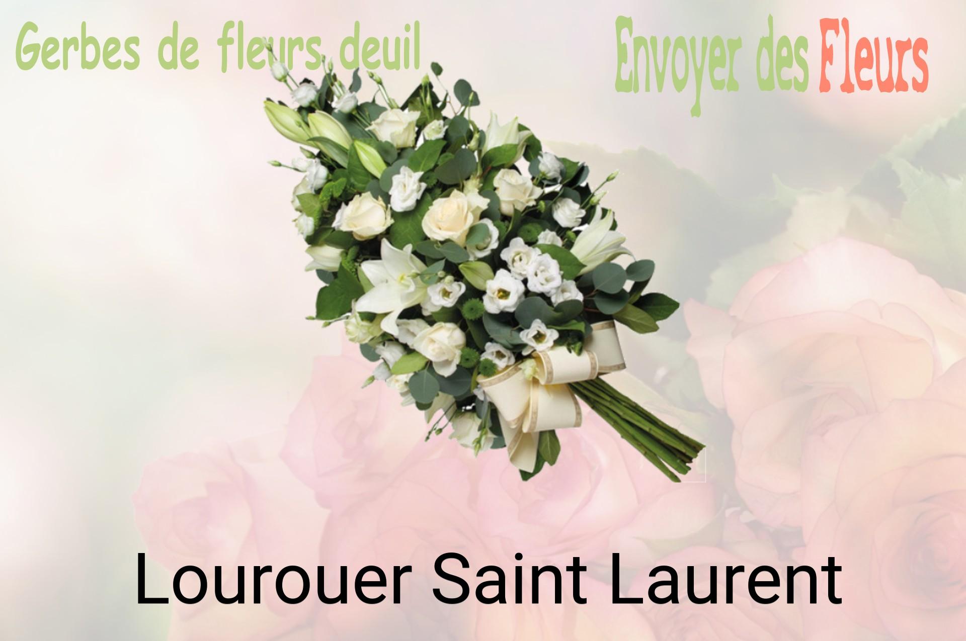 Gerbe de fleurs de deuil livrée à Lourouer-Saint-Laurent